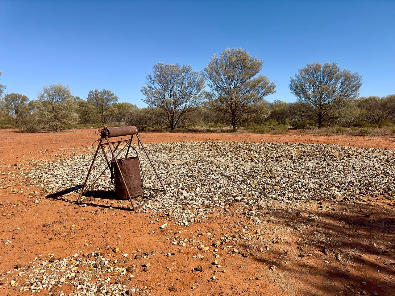 Gold panning in an Australian creek
