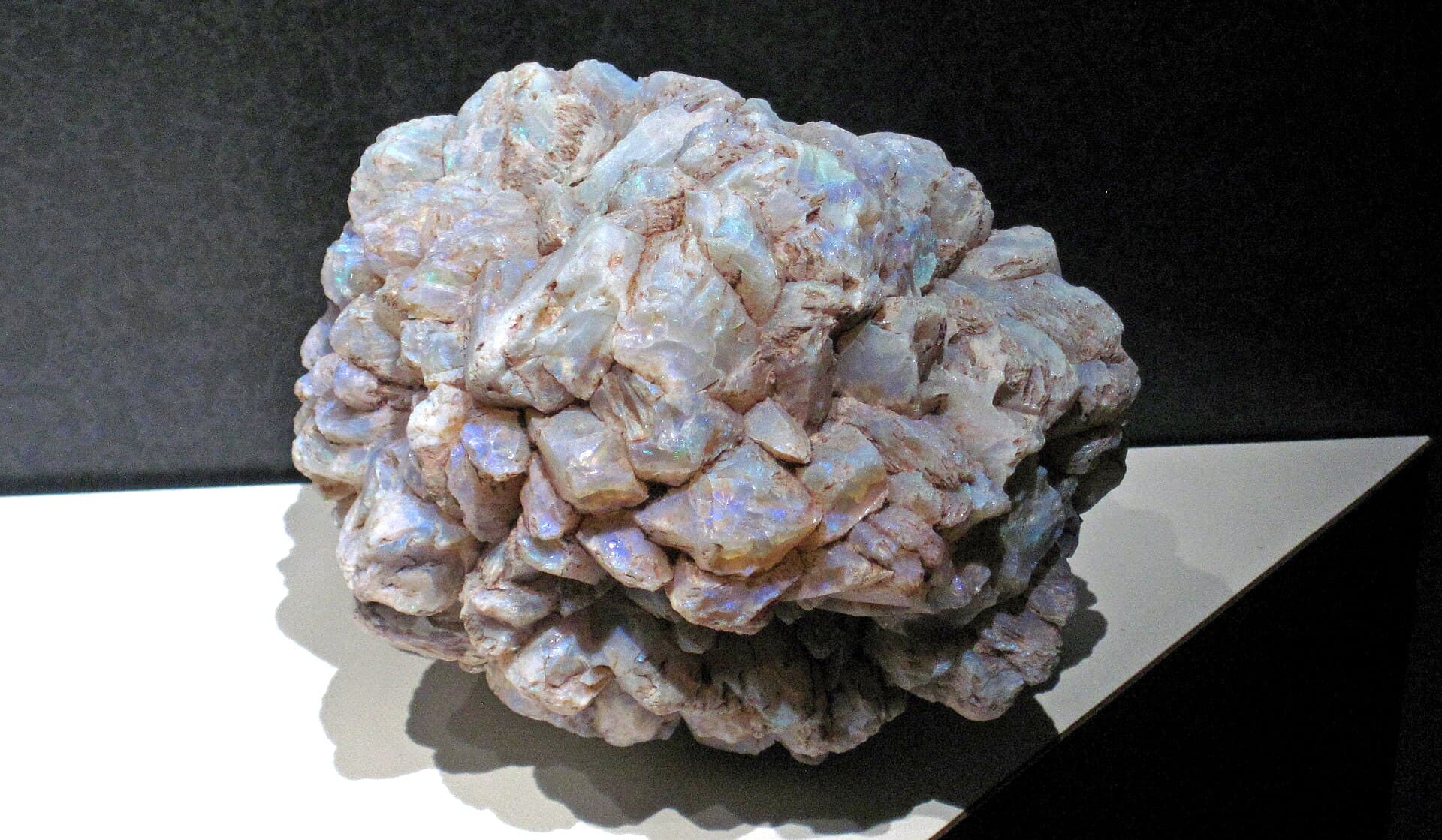 Precious opal after glendonite (White Cliffs Opal Field, New South Wales, Australia)
