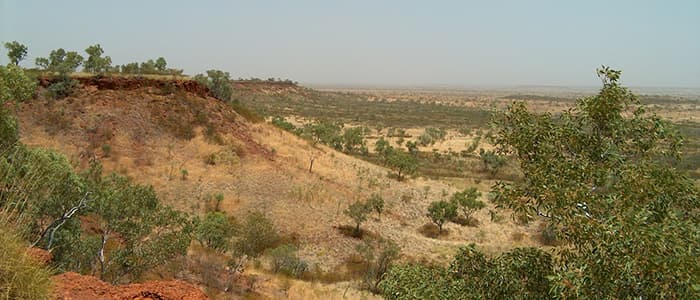 Rocky terrain at Newry Station near the WA border